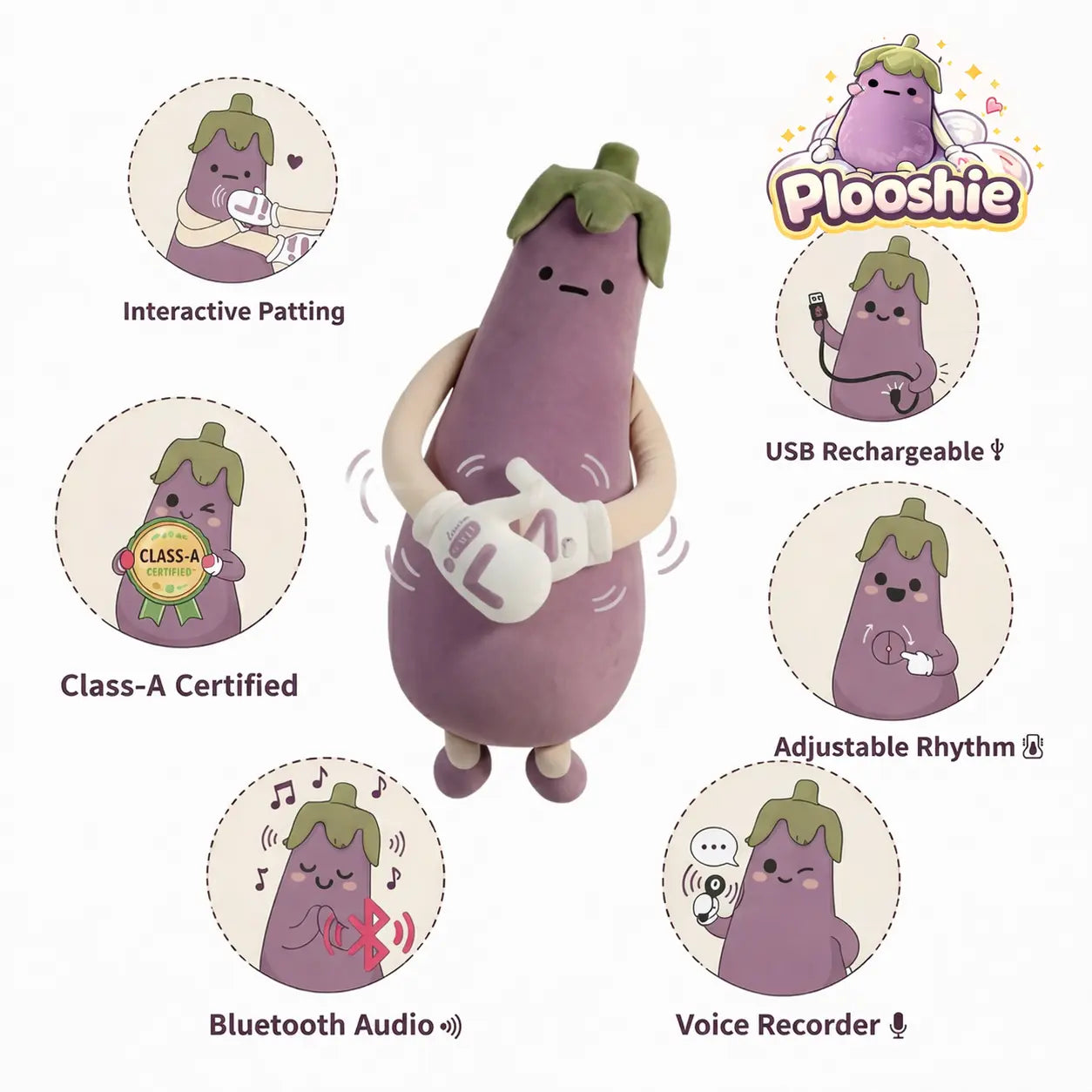 Sir Eggplant Patting Doll MimiGirly